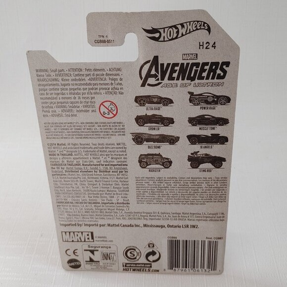 Hot Wheels Marvel Avengers Age Of Ultron THOR Buzz Bomb 7/8 - Picture 2 of 2